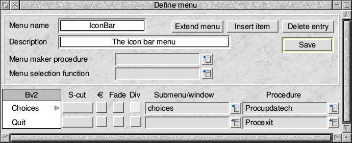 Menus